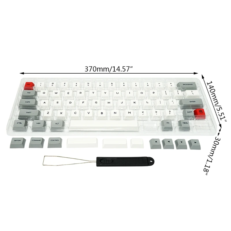 

64 Keys Keyset Double Color PBT Thick Keycap for GK64 Mechanical Gaming Keyboard with Puller Set 64-key PBT Keycap