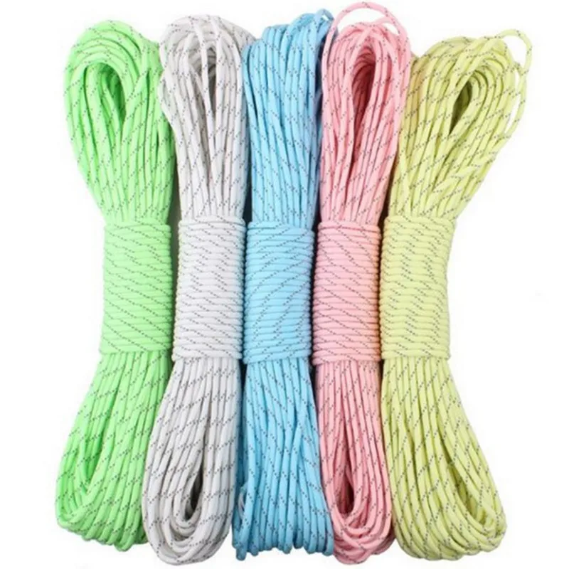 Светящийся Паракорд 550 футов парашютный шнур веревка на шнурке 7 нитей сердечники