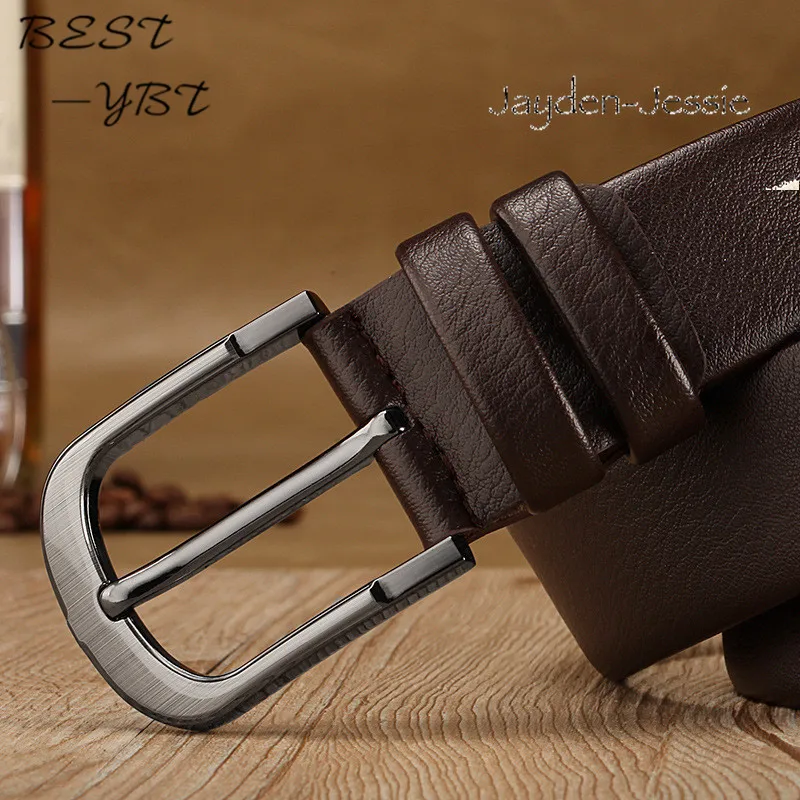 Новый кожаный мужской ремень повседневный с пряжкой модный Прямая продажа