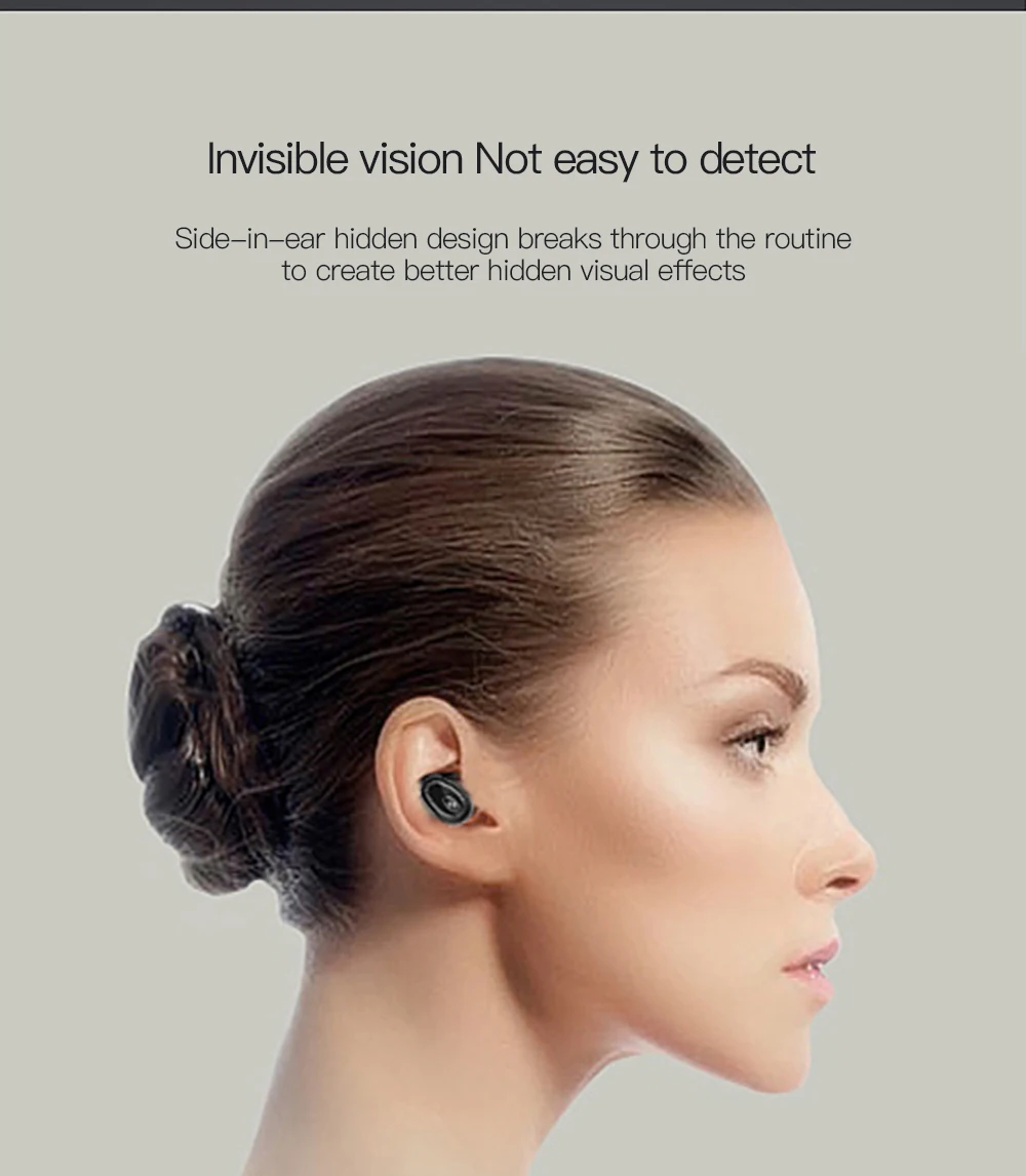 Rovtop Беспроводные наушники с Bluetooth 4,1, мини Беспроводные спортивные наушники с микрофоном, гарнитура для телефона Z4