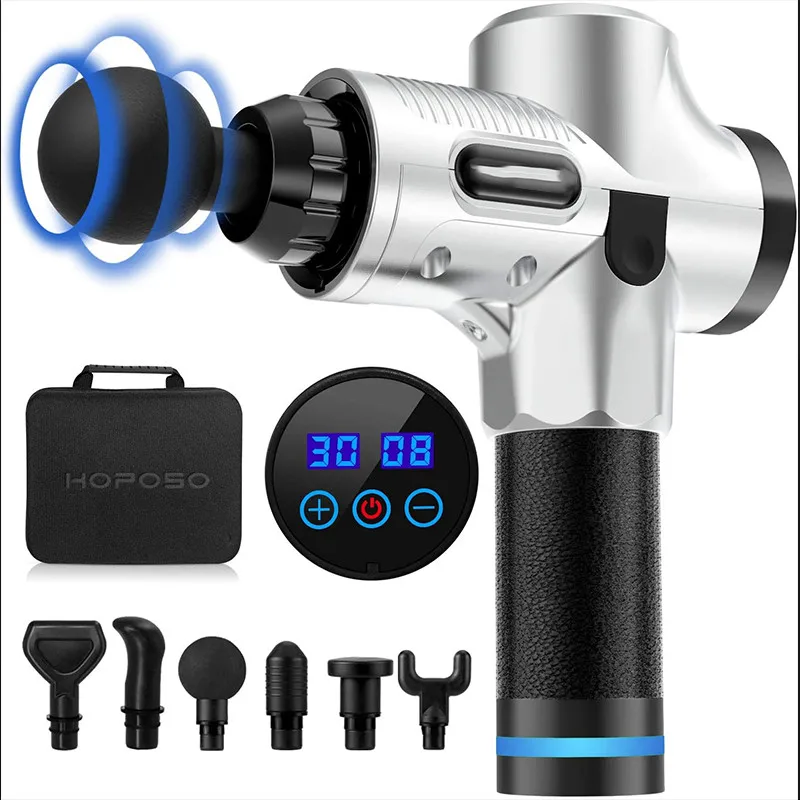 6 Massage Heads Massage Gun Cordless Percussion Massager Quiet Powerful Provides Full Body Relief for Muscle Ache Pain Tension