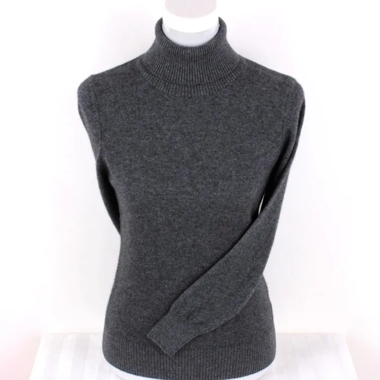 Зимние женские кашемировые свитера naizaiga с отложным воротником цвета красного