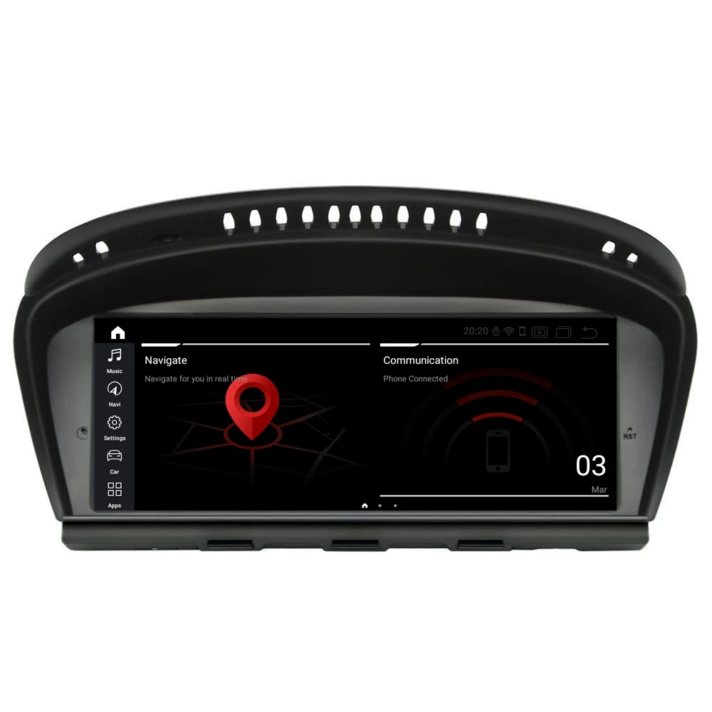 Автомобильный GPS-навигатор экран 8 дюйма Android 10 0 Карта Европы для BMW 3/5 серии E60 E90