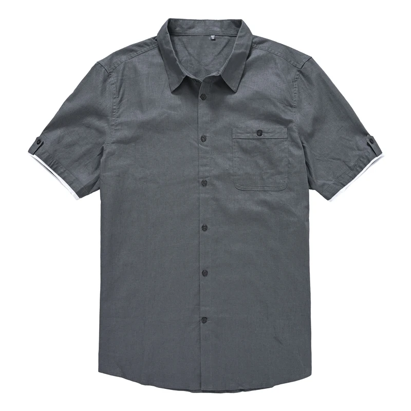 

Men's Shirts Short Sleeve Summer Clothes Man 2021 Oversized Big Plus Size Linen and Cotton Flax 10XL T Shirts Men