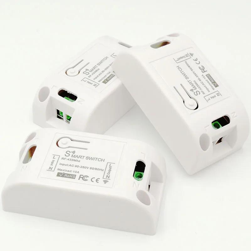 DieSe Universal Wireless Remote Control 433Mhz AC 90~220V 10A 1CH Relay Receiver Module and Fobs For LED Light Lamp | Электроника