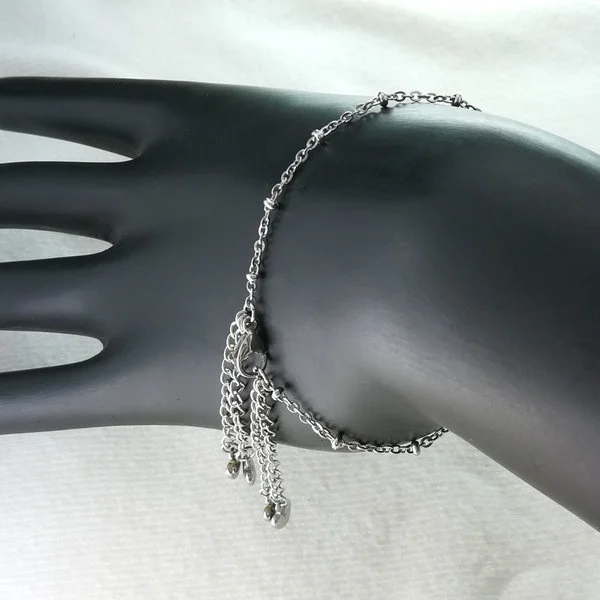 

Gift jewelry Stainless Steel silver tone Bracelet anklets jewelry Adjustable 17cm-28cm b209