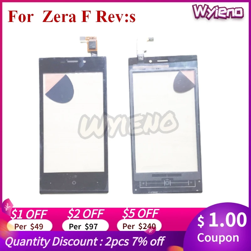 Wyieno для высокое Экран Zera F rev.S Touch Стекло Сенсор запасные части панели дигитайзера