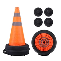 folding collapsible orange road safety cone collapsible traffic cones parking barriers reflective road cones