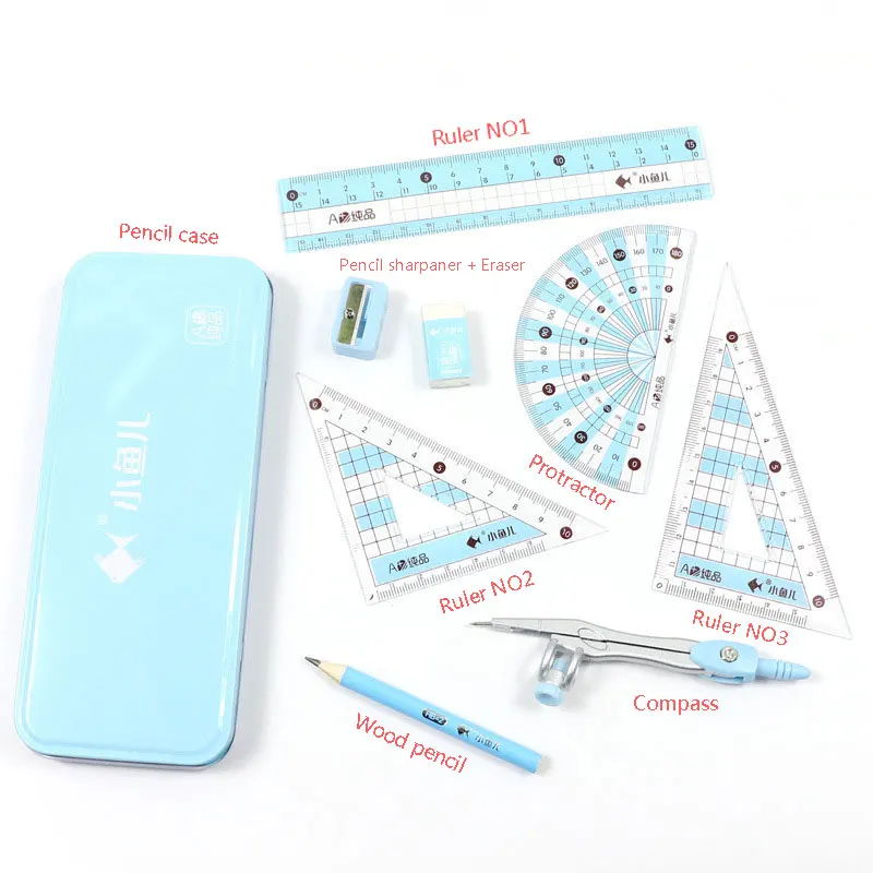 Экономически эффективный набор линеек металлический чехол Комплект разработки