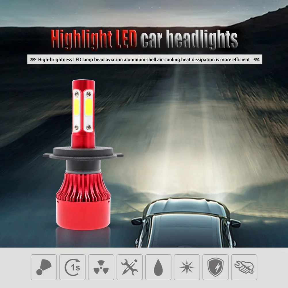 

2Pcs X7-COB Car Headlight Bulbs Dual Heat Dissipation Super Bright Bulbs 6500K High Performance Waterproof Car Head Lamp Bulbs