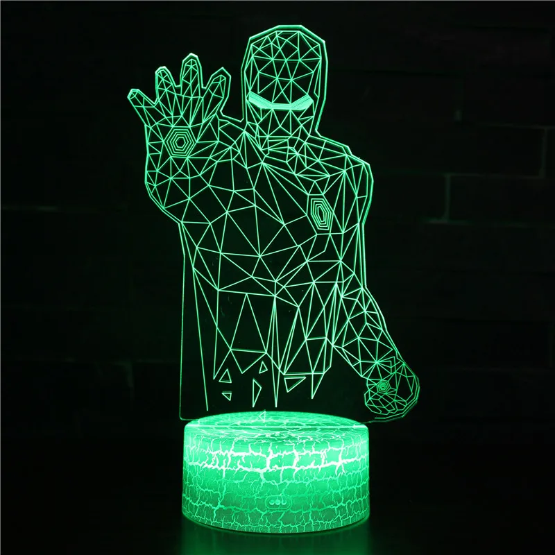 Светодиодный ночник, новинка, 3D лампа, милая игрушка, подарок, 7 цветов, абстрактная графика художника, мультяшная атмосферная лампа для детей, детская комната