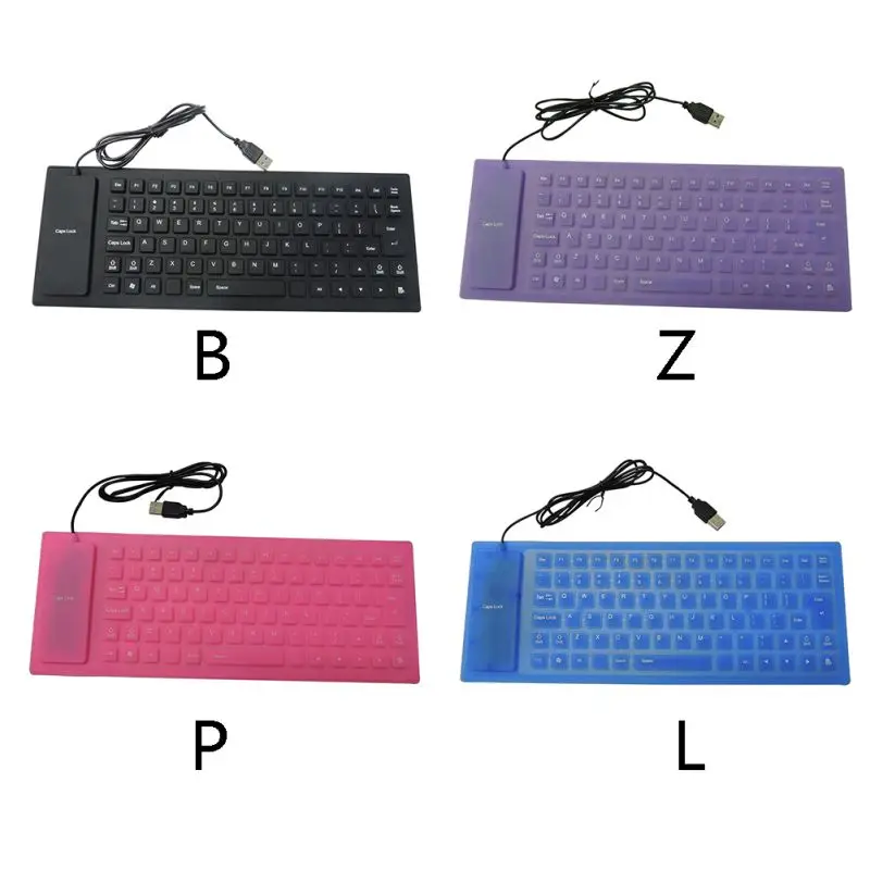 Раздвижная Бесшумная 85 клавиатура и клавиши Складная Водонепроницаемая USB