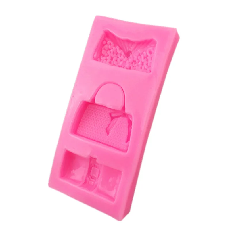 3D Женские сумки в форме силиконового торта сахарное ремесло форма для помадки