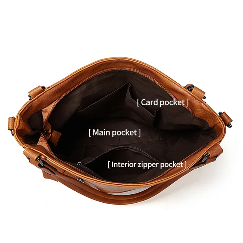 

Solid PU Leather Handbag Casual Tote 2021 Women Large Shoulder Bags Luxury Lady Messenger Bag Purse Bolso Crossbody Bags XA749H