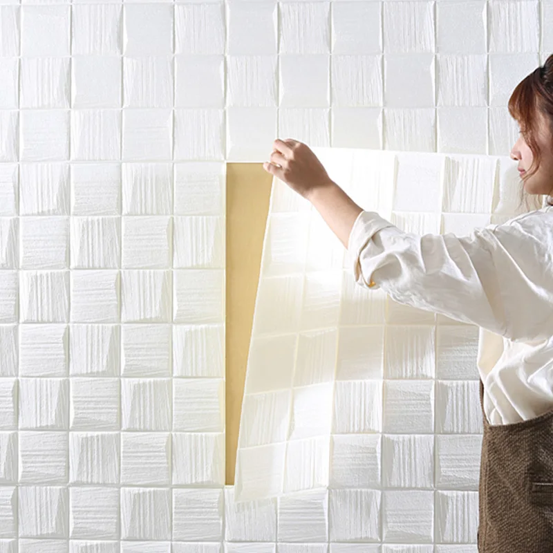 

Самоклеящиеся обои современный влагостойкий столик древесины мозаика спальня обои Ресторан ТВ обои-фон для декорирования