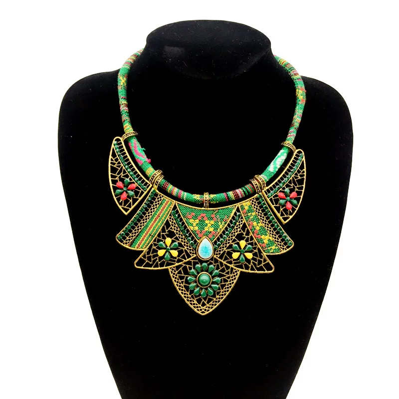 

Этническое ожерелье в стиле бохо, ювелирные изделия для женщин, тяжелая богемная гипербола, кулон, чокер для девочки, модные ювелирные издел...