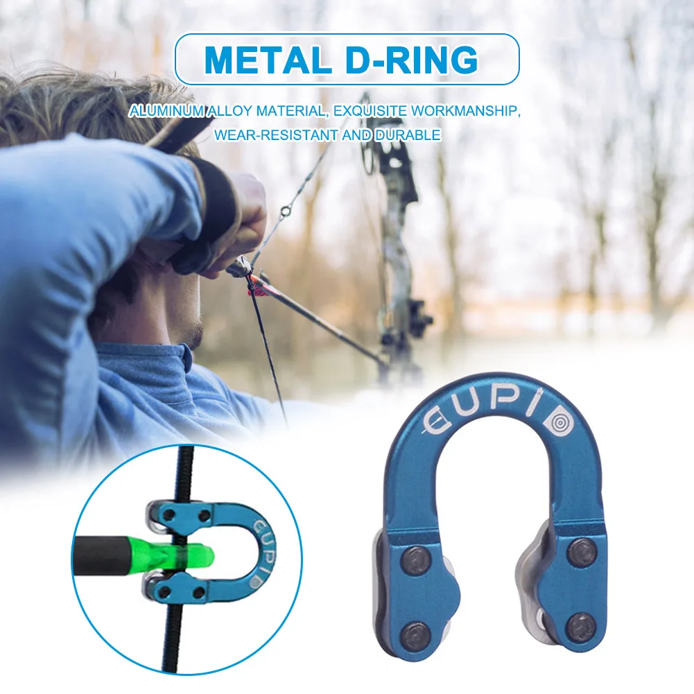 

1pc Archery Metal D Loop U Shape Fixing Ring Release for Fixing The Bowstring Point Compound Bow Shooting Accessories Supplies