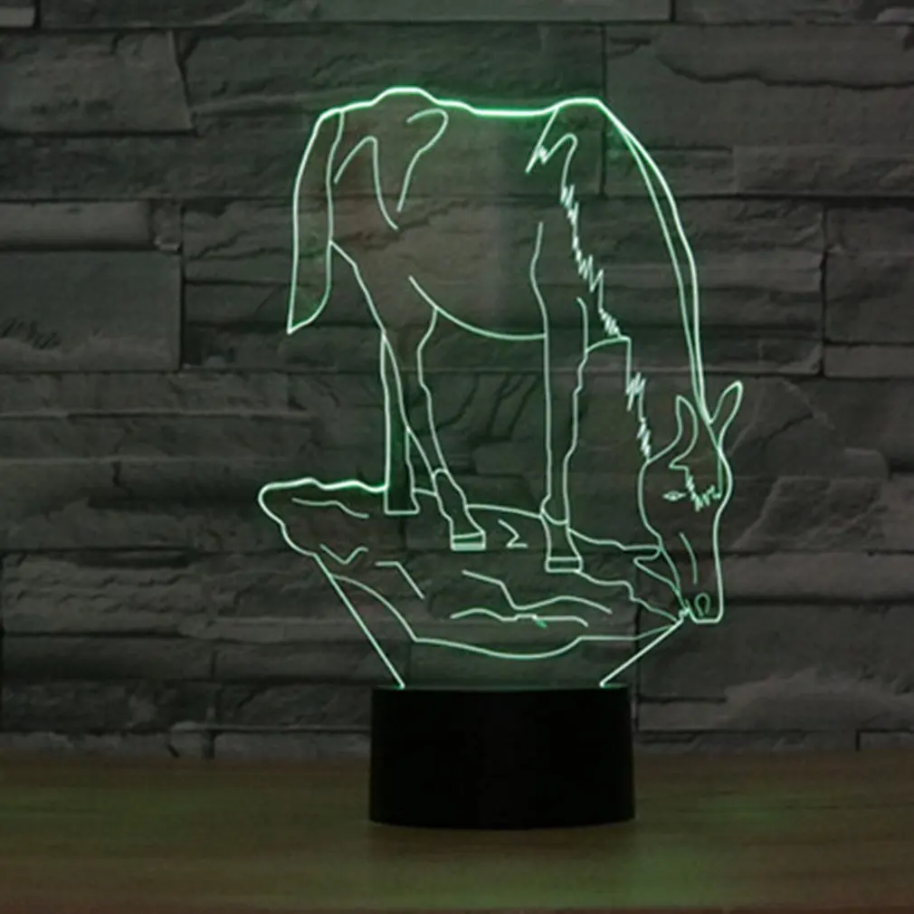 Животное/девушка Форма сенсорная настольная лампа 7 цветов Изменение Настольная