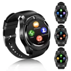 Умные часы V8 камера с сенсорным экраном, Bluetooth, слот для SIM-карты, TF, шагомер, фитнес-трекер, спортивные круглые часы, Android, Ios