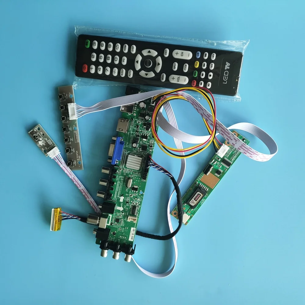 

Kit for B154EW01 B154EW01 V0/V1/V2/V3/V4 1280X800 DVB-T Digital HDMI TV VGA USB AV 1 CCFL LCD 30pin Panel Controller board 15.4"