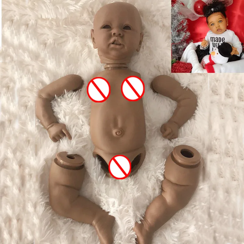 

Кукла реборн Реалистичная, силиконовая виниловая кукла-младенец, незакрашенная, детали для кукол «сделай сам», 21 дюйм