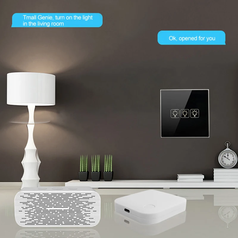 Беспроводной смарт-шлюз Tuya 2 4 ГГц Wi-Fi Bluetooth управление через приложение |