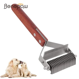Профессиональная щетка-Расческа для собак 2 в 1 с двойной головкой, безопасный качественный инструмент для ухода за домашними животными, для удаления начесов