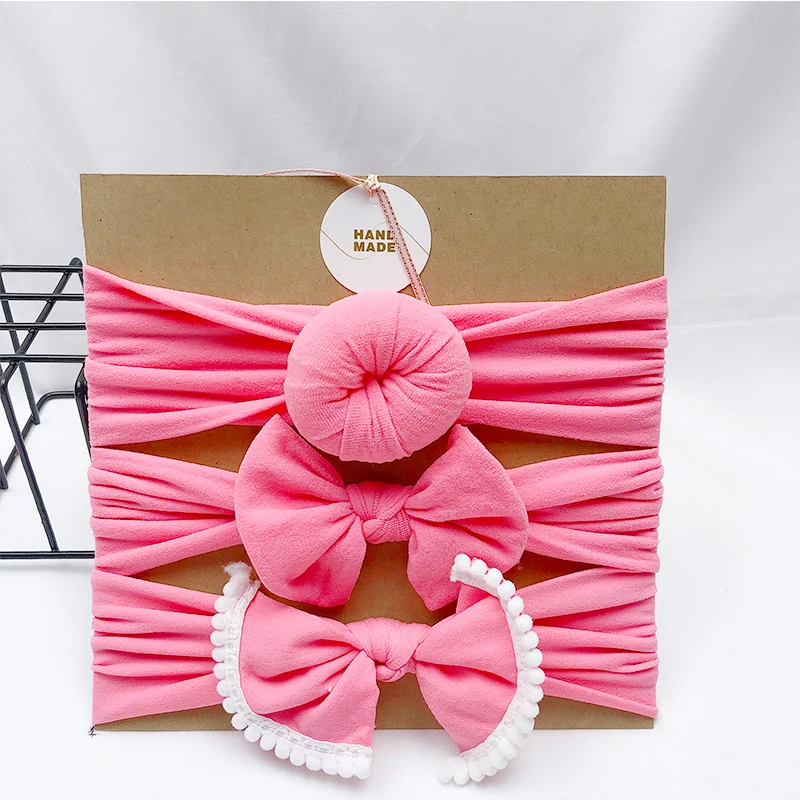 3Pcs/Set Baby Headbands For Newborn Hair Cute Bow Flower Elastic Headwear Kids Gifts Girl Accessories | Мать и ребенок