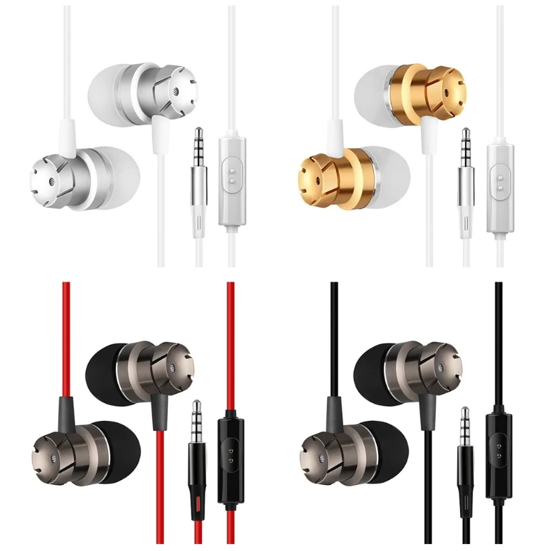 

Earphones High-quality TPE Line Sturdy Wires Comfortable to Wear Microphone