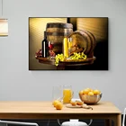 Современный холст настенное искусство фрукты продукты плакаты печать картина для кухни украшение для дома виноград вино настенные картины для столовой