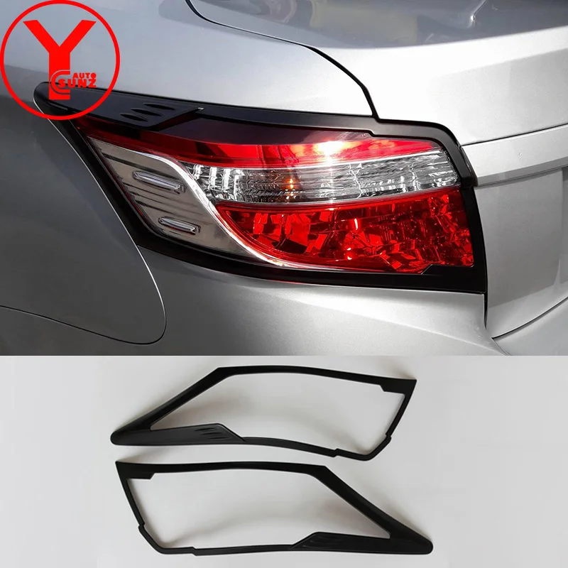 2014-2016 крышка заднего фонаря для Toyota Vios Sedan 2014 2015 2016 ABS черные автомобильные
