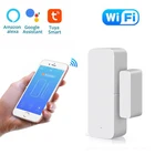 Tuya SmartLife с WiFi датчик для двери дверь открытойзакрытый детекторы, Wi-Fi, app-уведомление оповещения аварийной сигнализации Поддержка Alexa Google Home