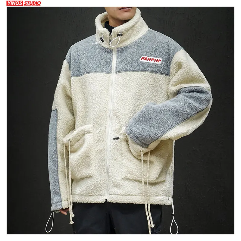 Дропшиппинг уличная Лоскутная бархатная куртка с карманами Мужская Спортивная