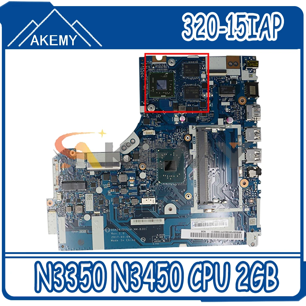 

Для Lenovo 320-15IAP ноутбук материнская плата DG424 DG524 NM-B301 с N3350 N3450 CPU 2GB GPU DD3L протестированная 100% работа материнская плата
