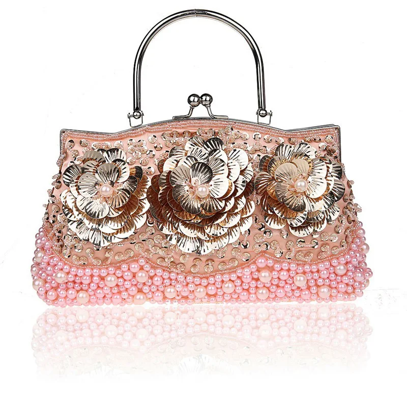 Новинка 2021 винтажная вечерняя сумка с бисером Сумка вышивкой клатч блестками и
