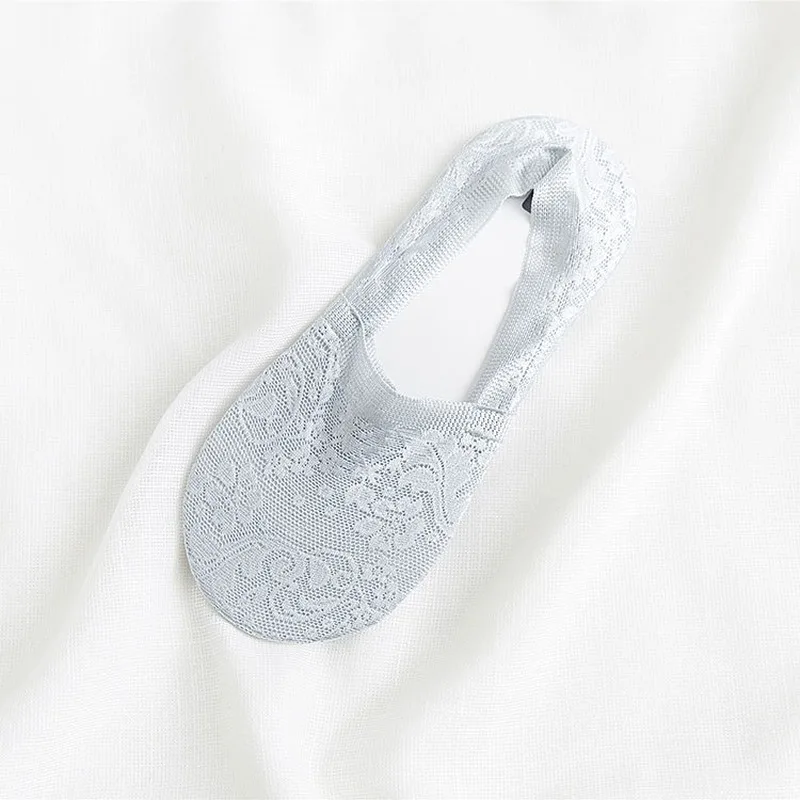 

A Pair Fashion Women Girls Summer Socks Style Lace Flower Short Sock Antiskid Invisible Ankle Socks 2020 New 7 colors