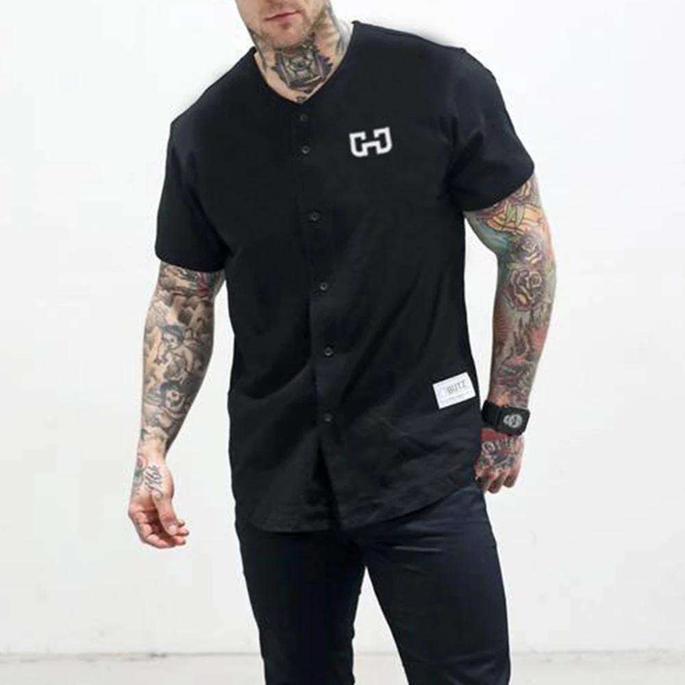  Summer Short-Sleeved Print Shirt Men Cotton Fashion Casual Loose Shirt Men Single Breasted Shirt