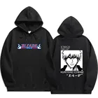Японское аниме Отбеливающее мужское худи с принтом Kurosaki ichigo осень-зима унисекс толстовка с капюшоном повседневные Простые пуловеры толстовки