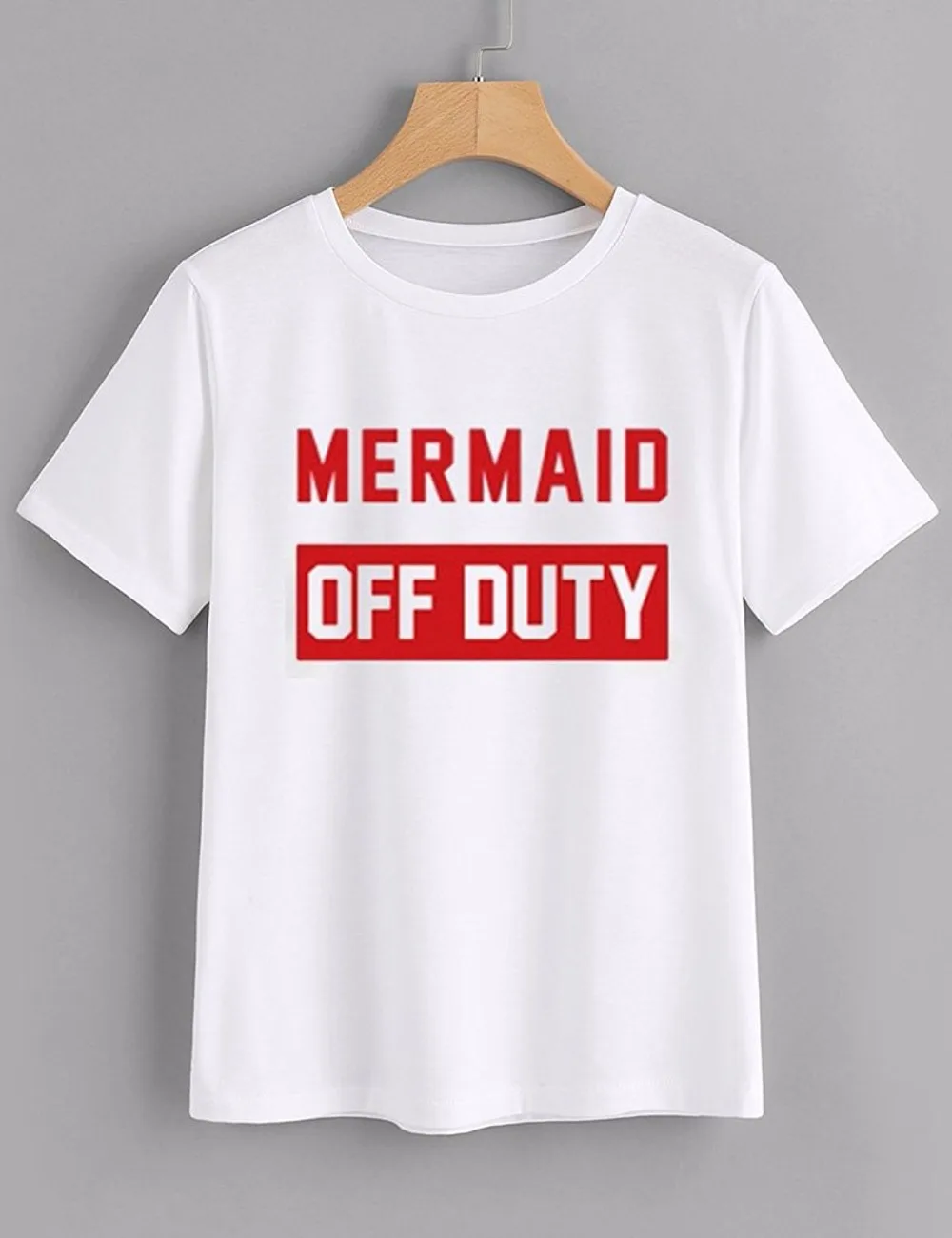 

Women Letter Print Grunge Aesthetic Camisetas T Shirt Women Mermaid Off Duty Casual Short Sleeve T-Shirt Fashion 90s Tops