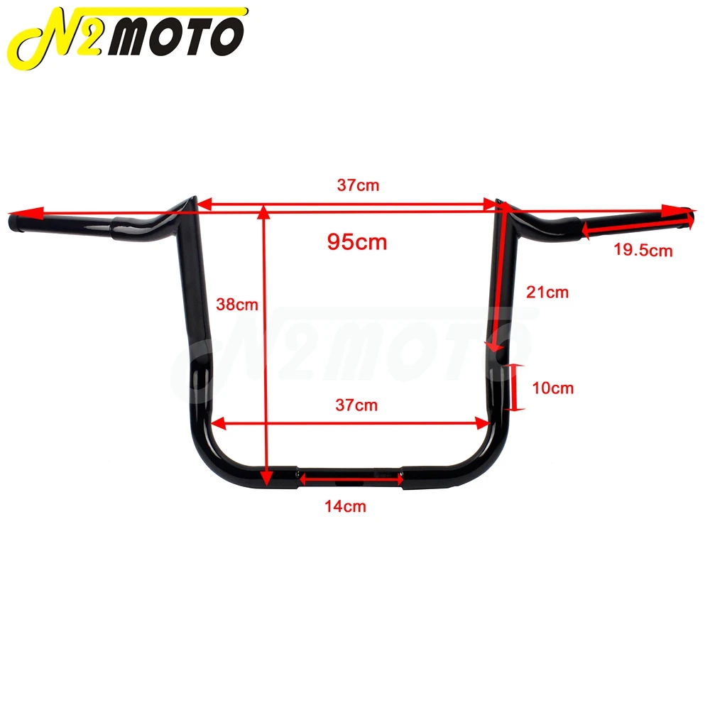 Черная 12 дюймовая подвесная штанга для мотоциклистов 1 1/4 дюйма руль Harley летучая