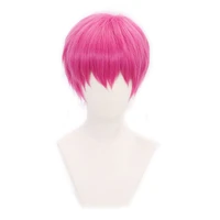 saiki kusuo wig anime the disastrous life of psi saiki k cosplay short pink synthetic hair wigs