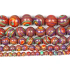 Бусины из натурального камня разноцветные Малахит круглые бусины россыпью для изготовления ювелирных изделий для рукоделия бусины DIY Браслеты Аксессуары 4-12 мм