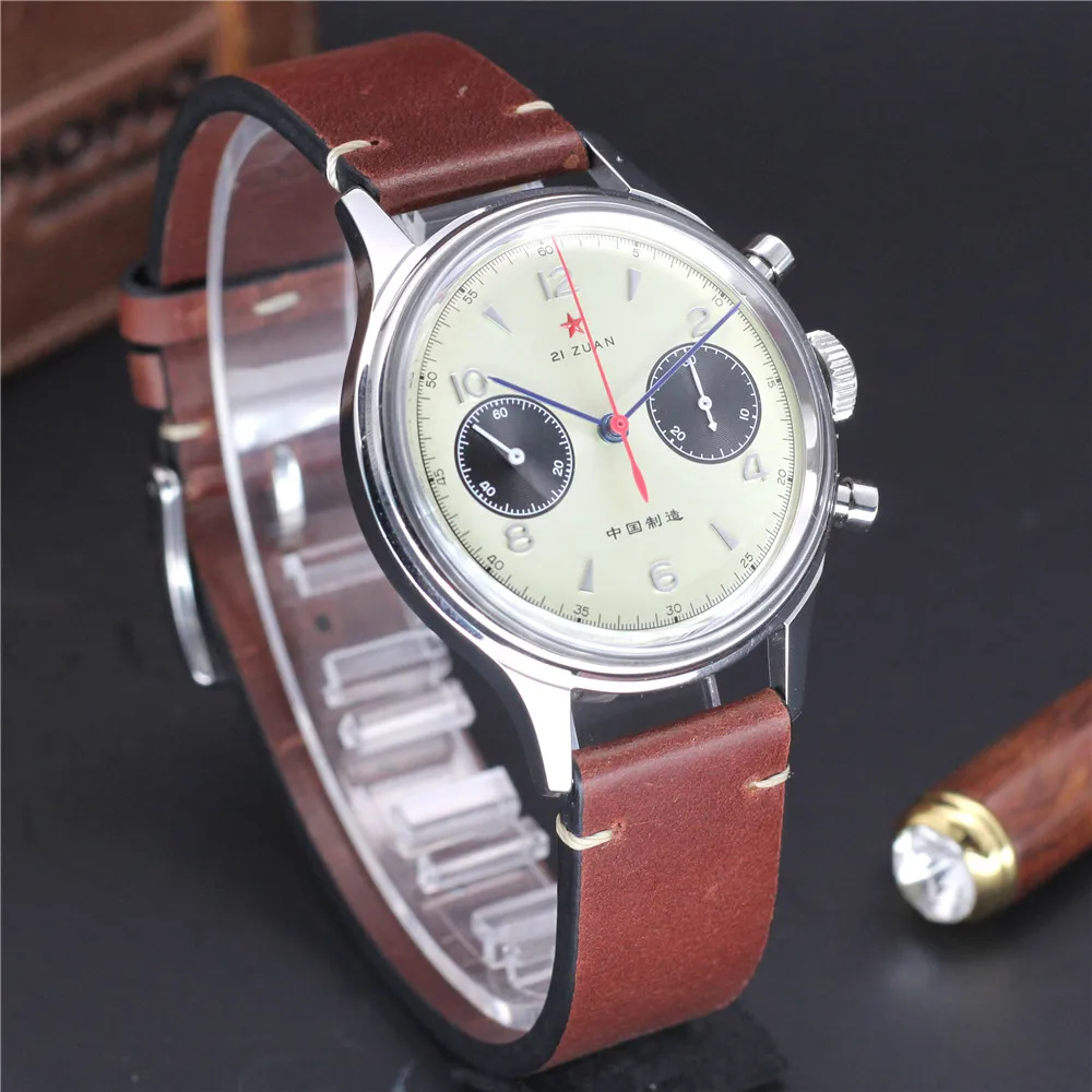 Мужские акриловые часы хронограф SEAKOSS RED STAR 1963 мужские механические Sapphire 21 Zuan с