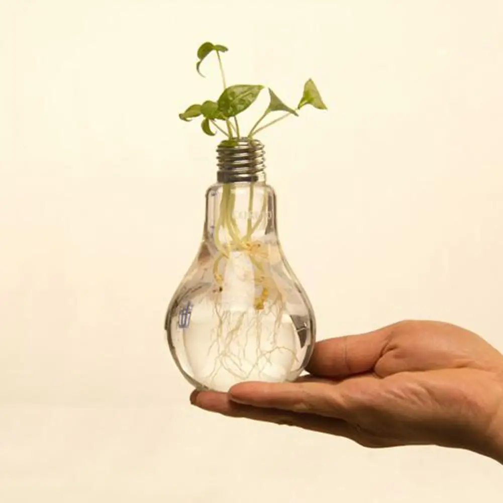Прозрачный светильник лампочка Форма цветок подставка для вазы цветочный узор