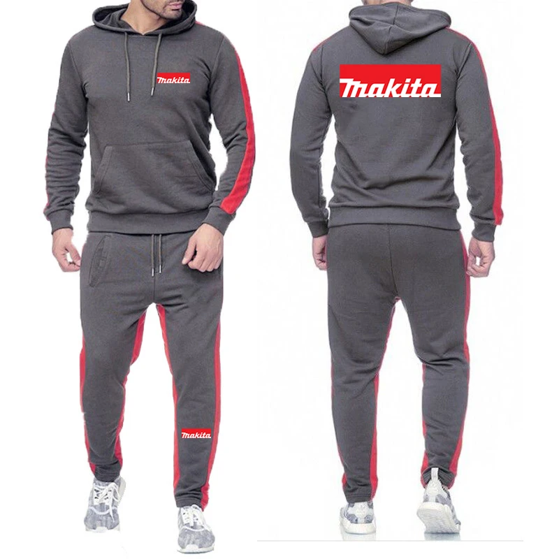 

2021 Mens Makita Logo Sweatshirts Hoodie Brand Sweatpants Male Cotton Trousers Casual Customize Pullover Suit Clothes