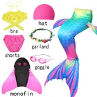 Купальный костюм женский, с очками и хвостом русалки