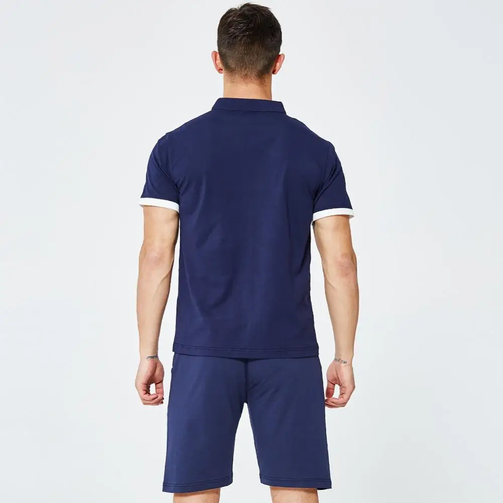 Хлопковые мужские шорты с коротким рукавом футболки для бега костюмы баскетбола