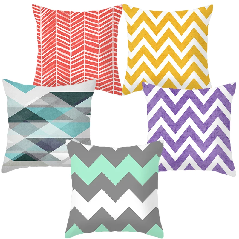 Белый плюшевый чехол для подушки наволочка в полоску диванной домашний декор