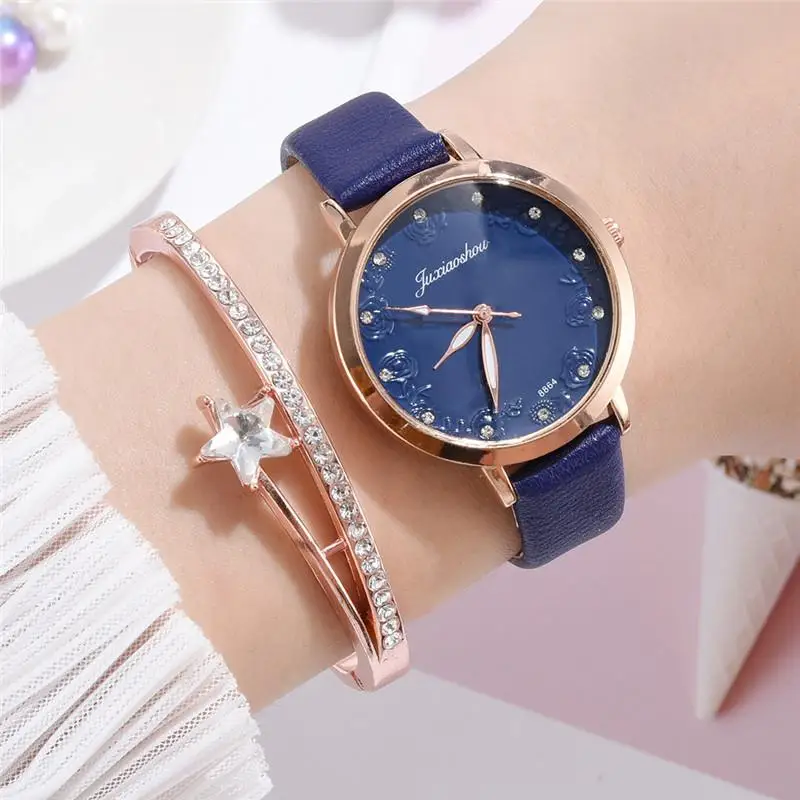 Ретро розы набор дизайн женские часы модные роскошные нарядные