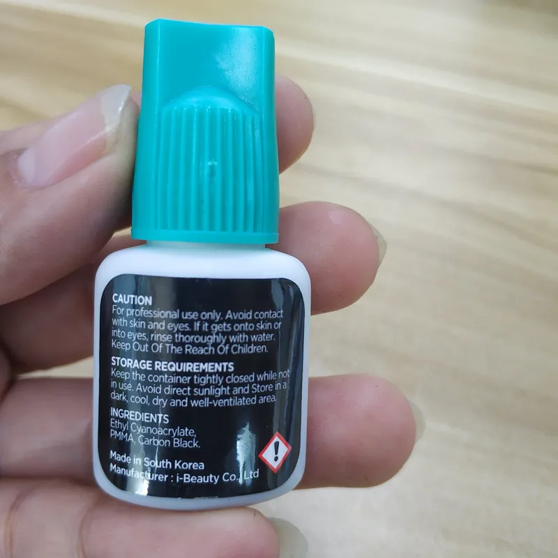 Оригинальный клей для наращивания ресниц IB Ibeauty Hyper Bond 0. Быстросохнущий с голубым